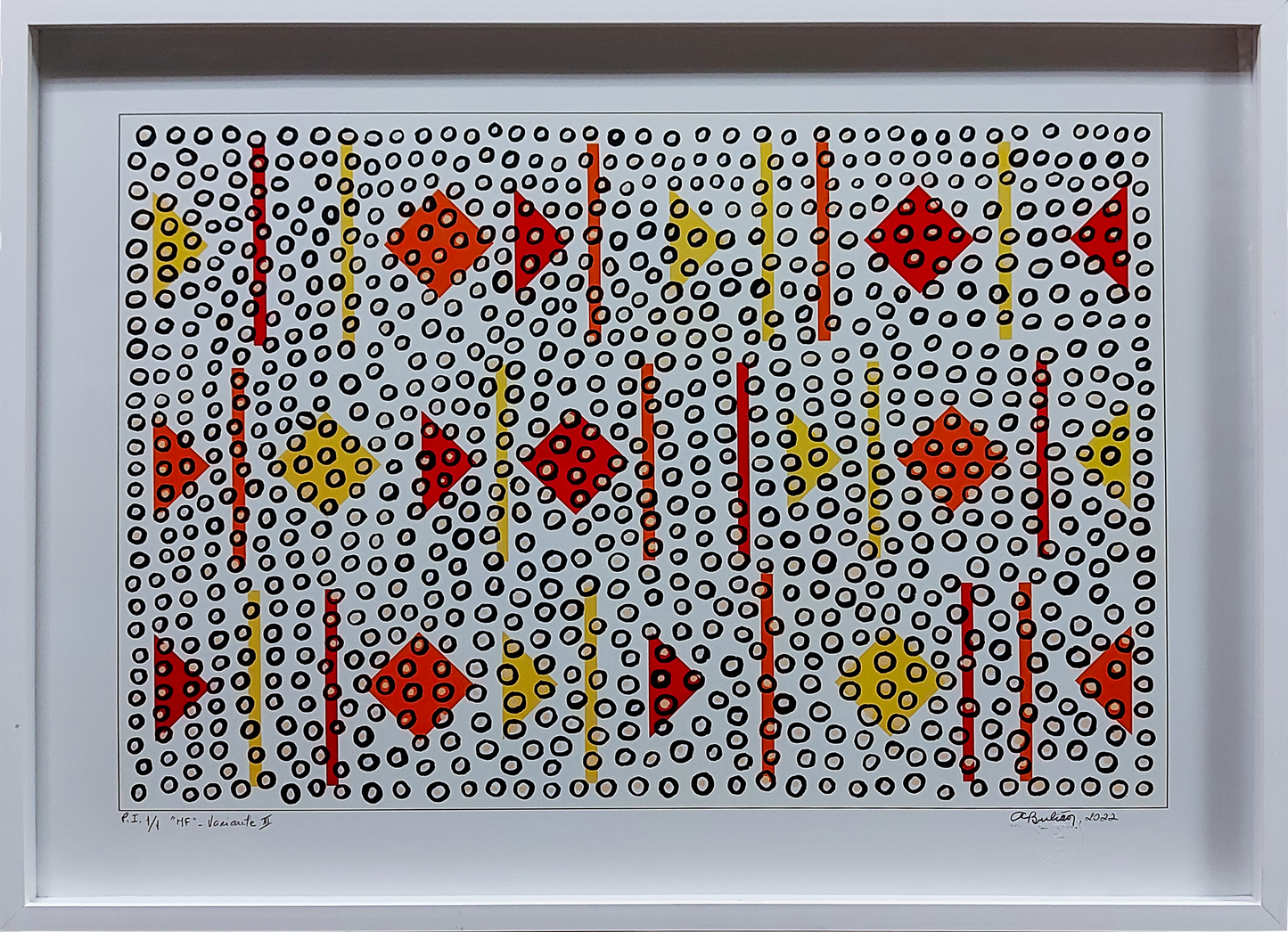 Quadro Athos Bulcão Gravura Variante II 53x73cm