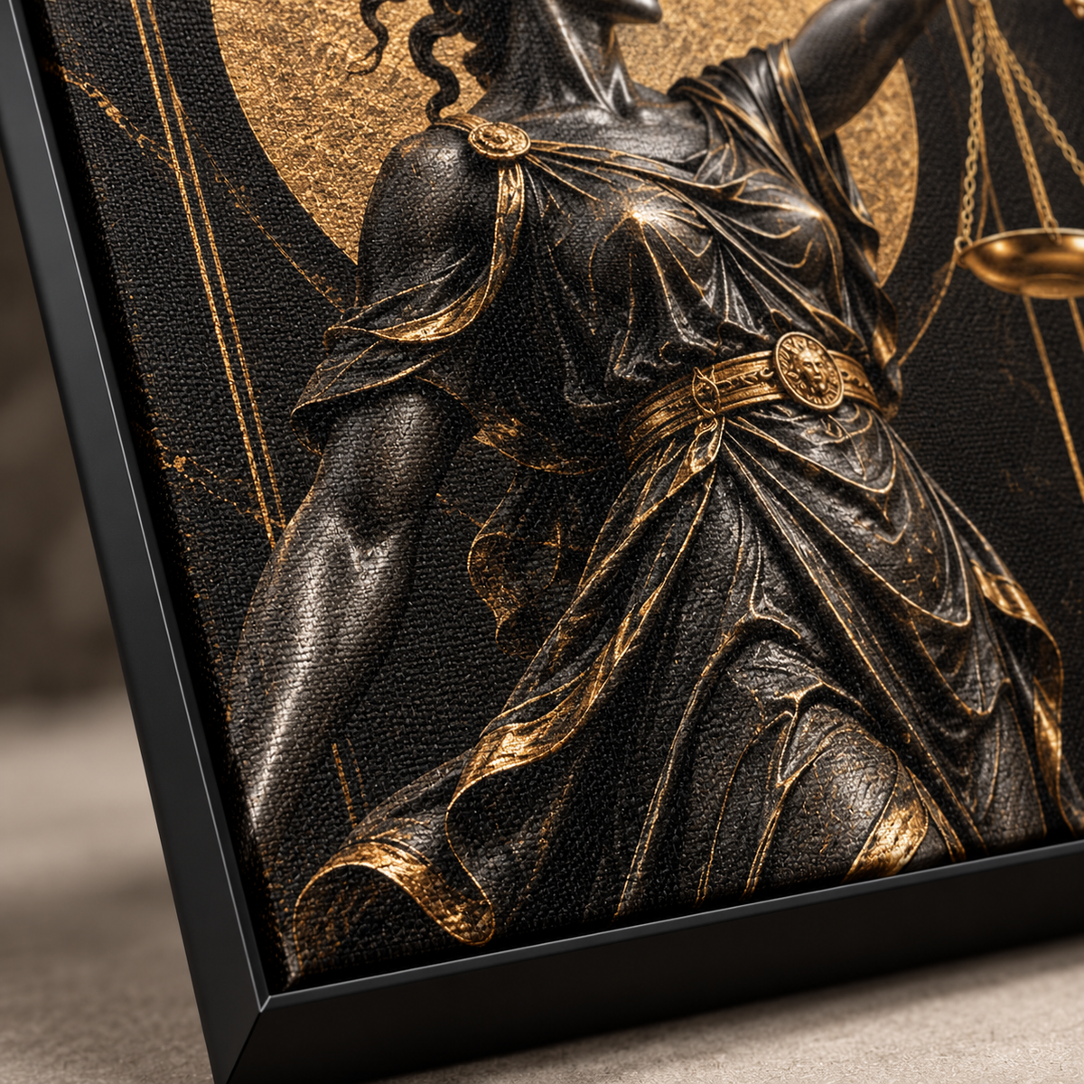 Quadro Themis com Espada e Balança