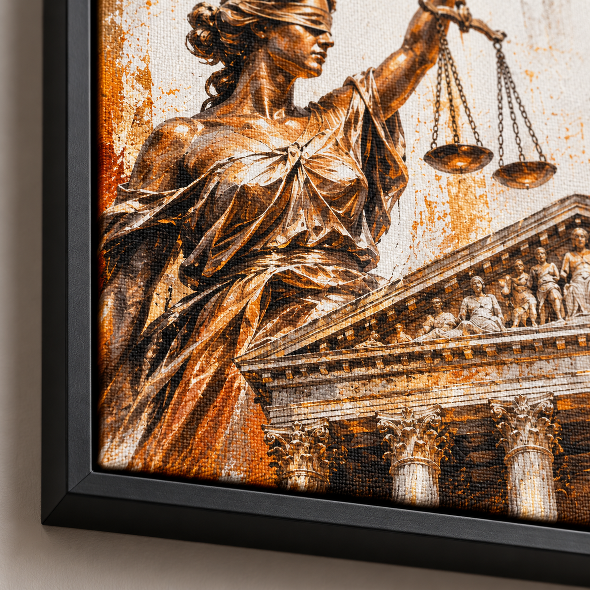 Quadro Arte Jurídica Dourada