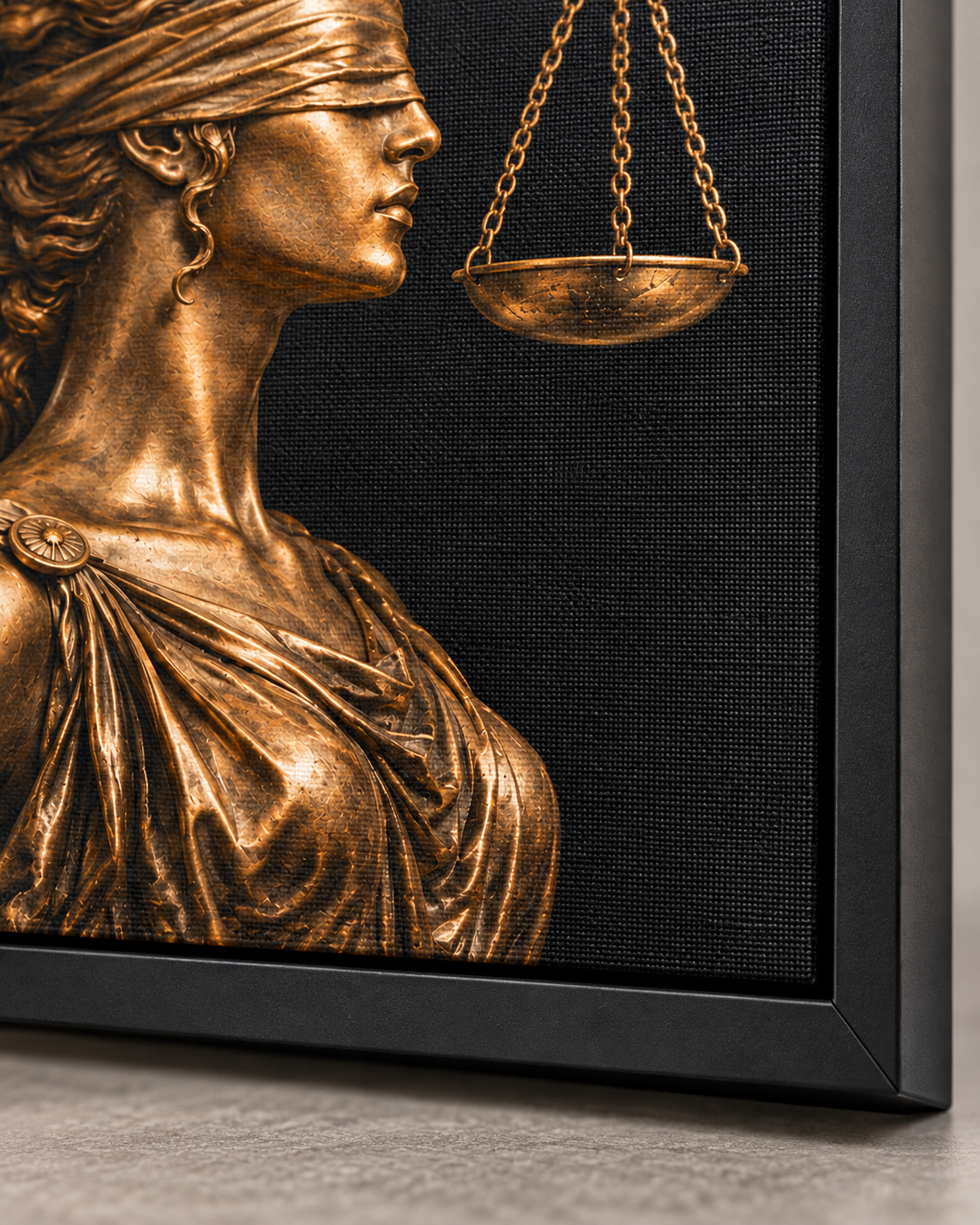 Quadro Perfil da Deusa da Justiça