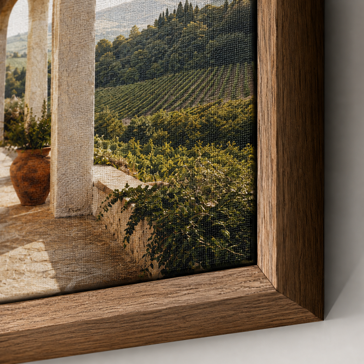 Quadro Paisagem Toscana com Vinhedos