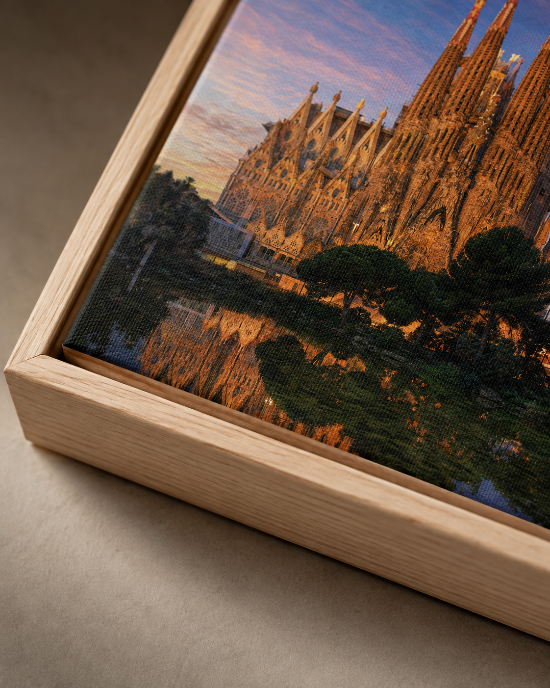 Quadro Basílica da Sagrada Família ao Entardecer
