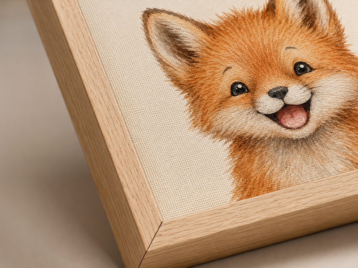 Quadro Infantil Raposa em Aquarela