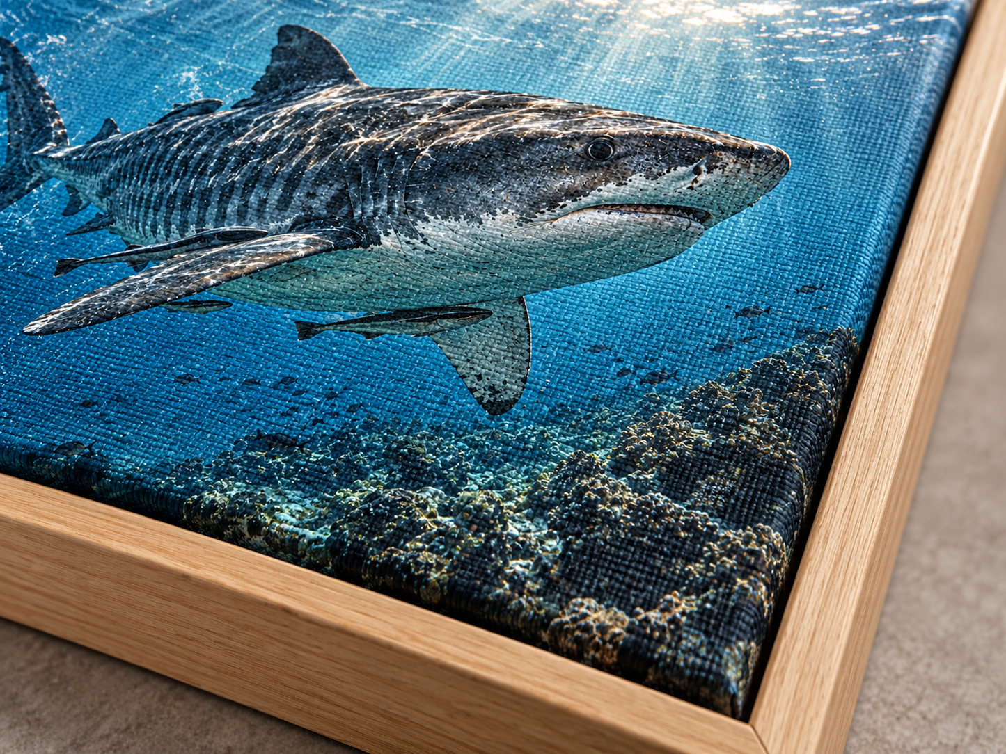 Quadro Tubarão-Branco no Oceano