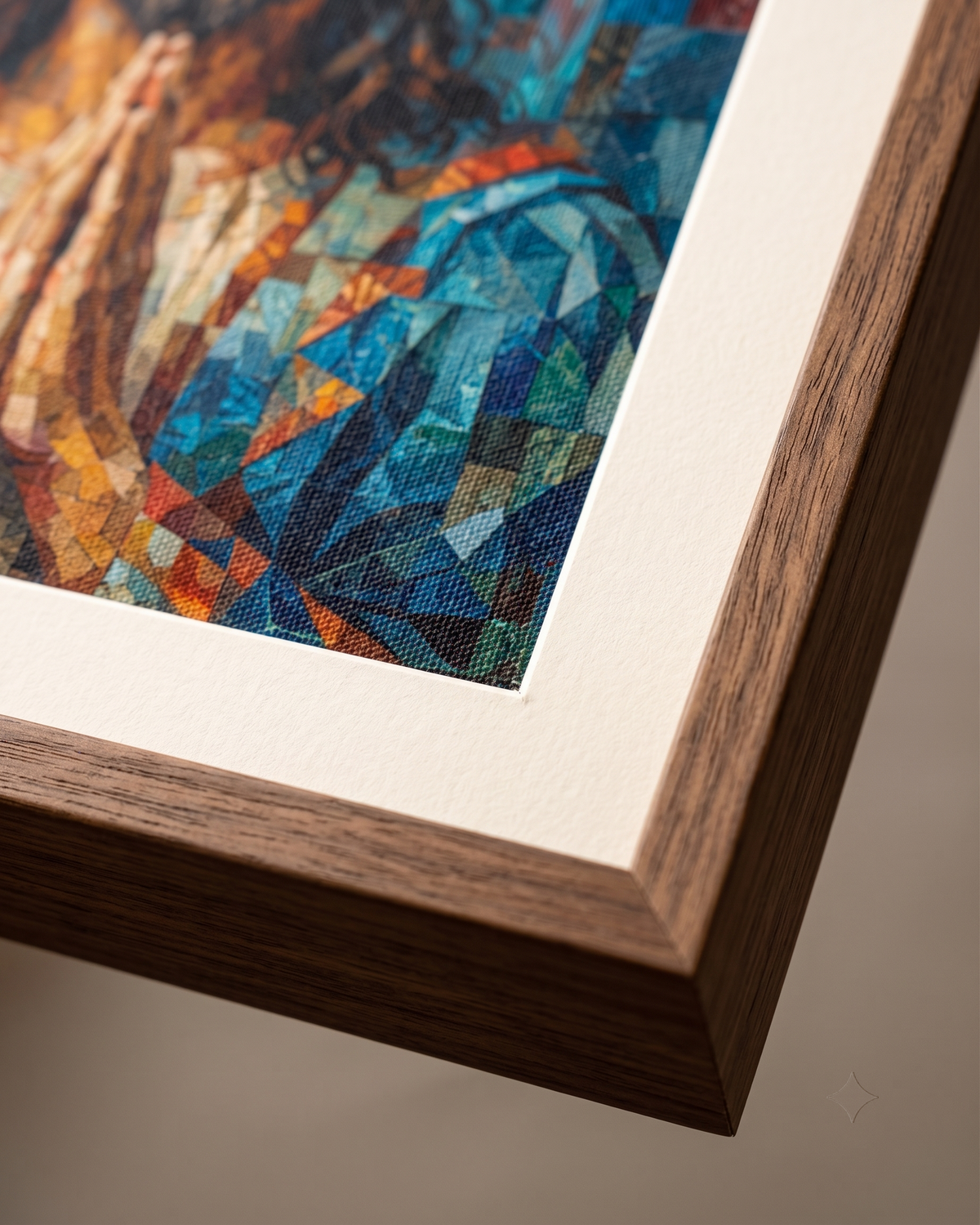Quadro Cristo em Oração em Mosaico