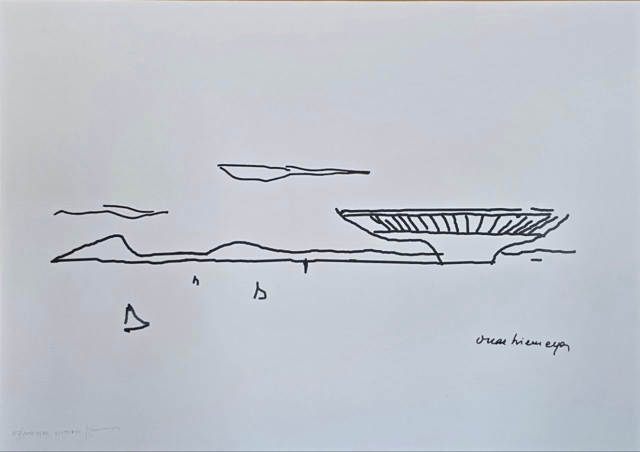 Gravura assinada Museu de Arte Contemporânea Oscar Niemeyer 7/100 50x70