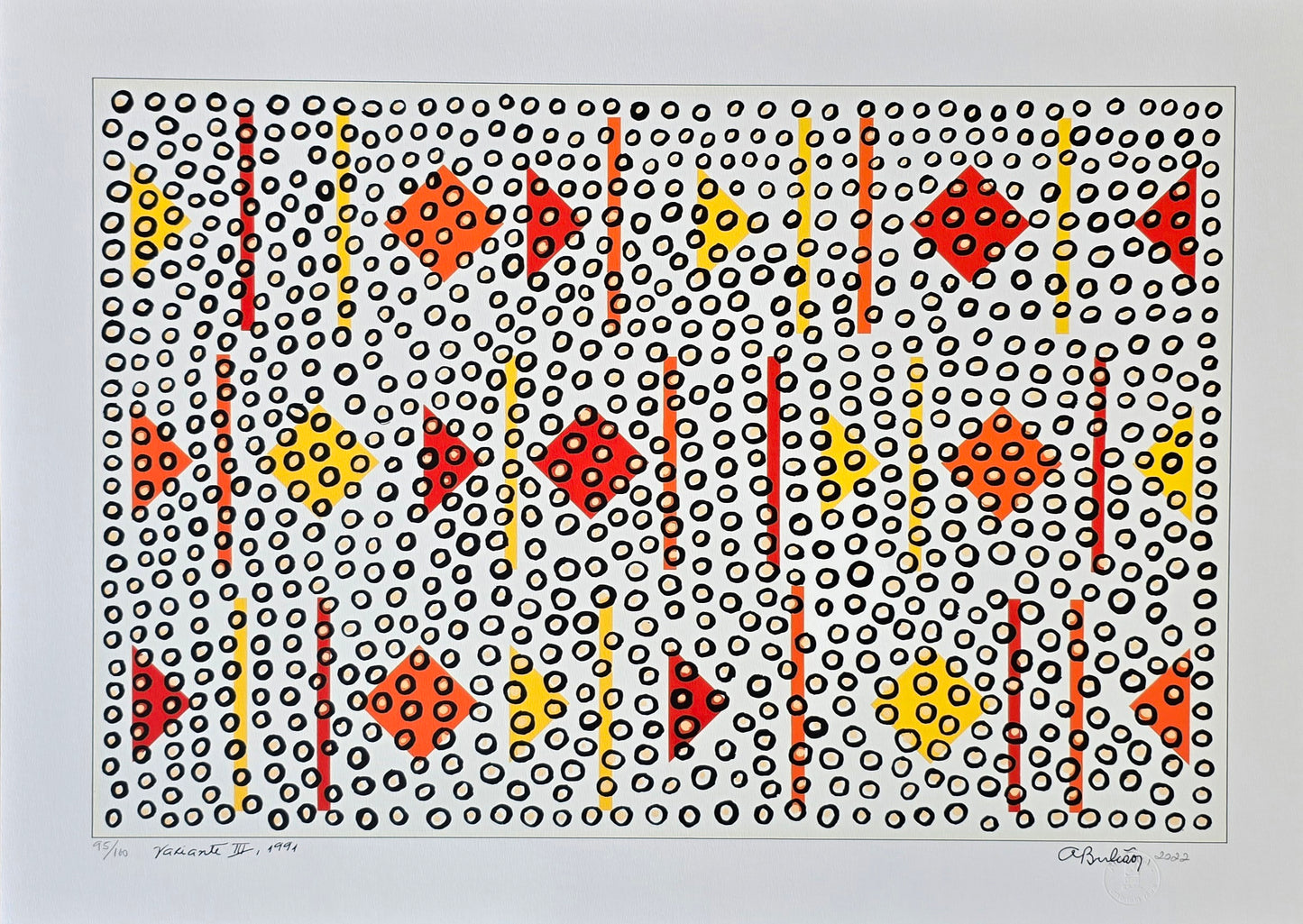 Gravura assinada Variante III Athos Bulcão 95/100 50x70