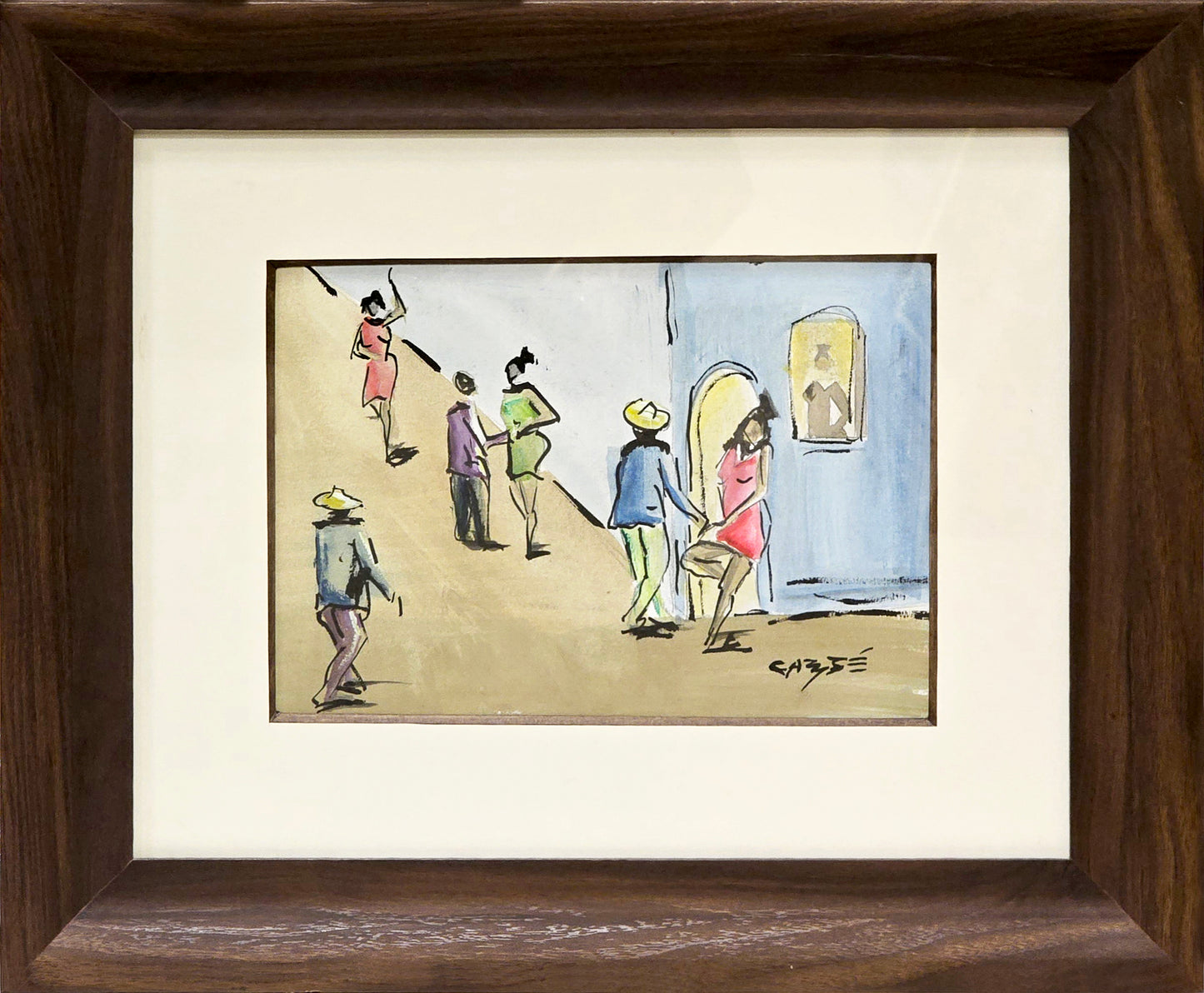Quadro pronto original Carybé 43x51,5