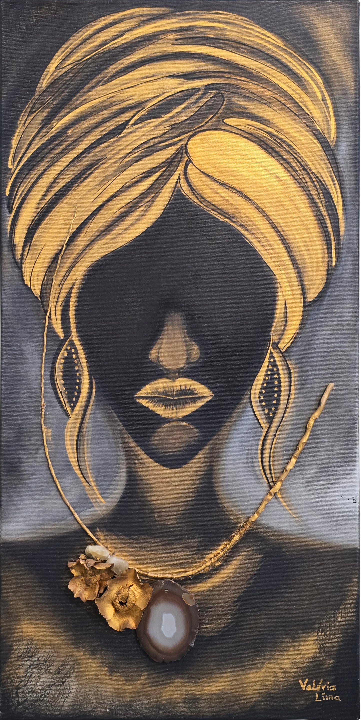 Quadro pronto óleo sobre tela Valéria Lima 29x60