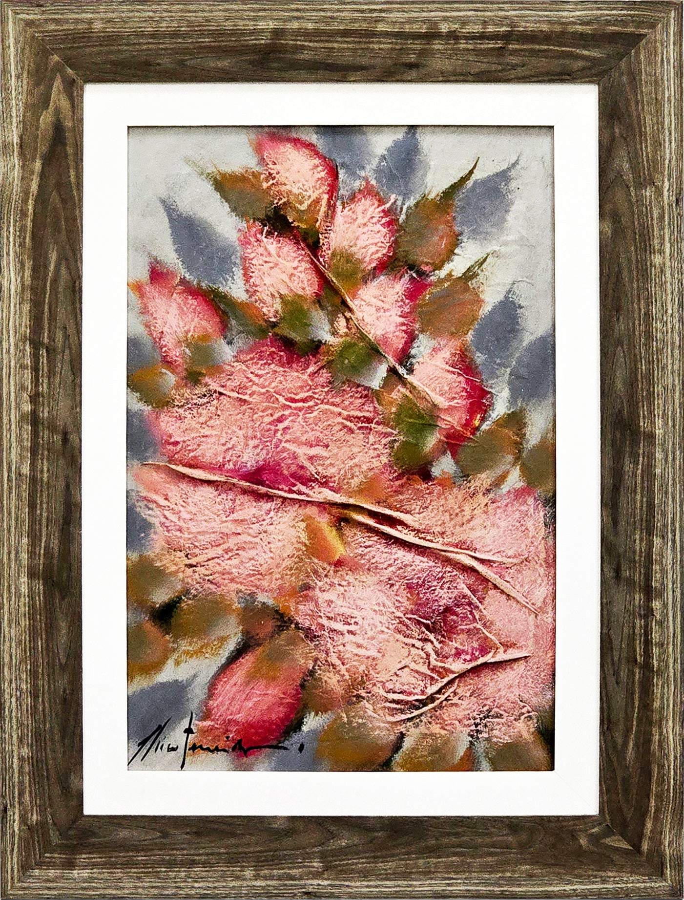 Quadro pronto com tela rosa Chico Ferreira 81,5X61,5