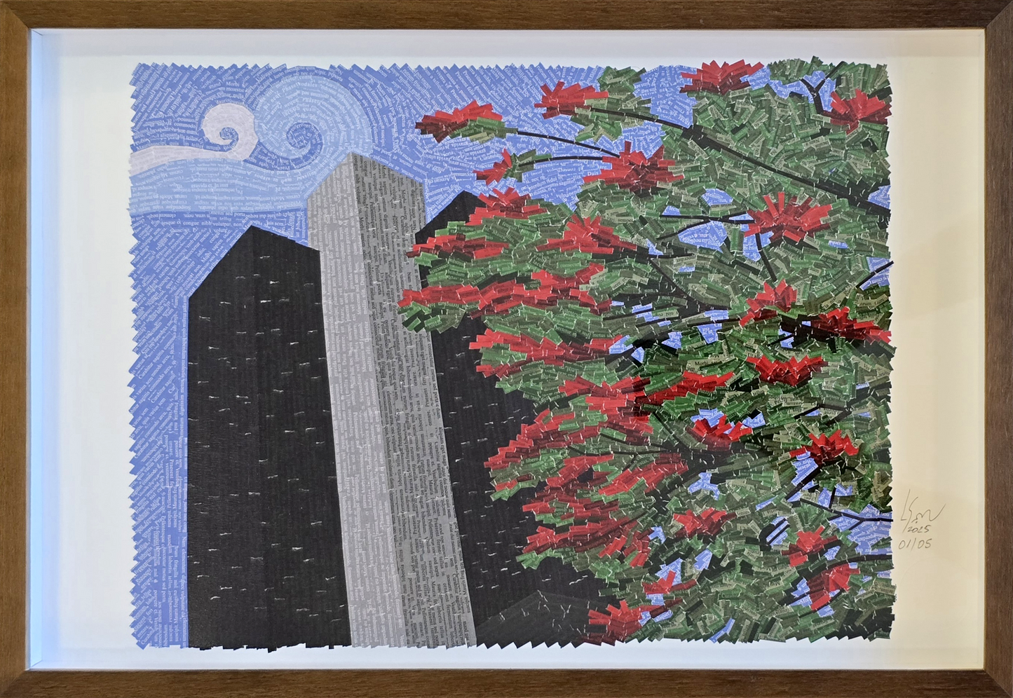 Quadro pronto com gravura assinada banco central Ratão 1/05 50x34