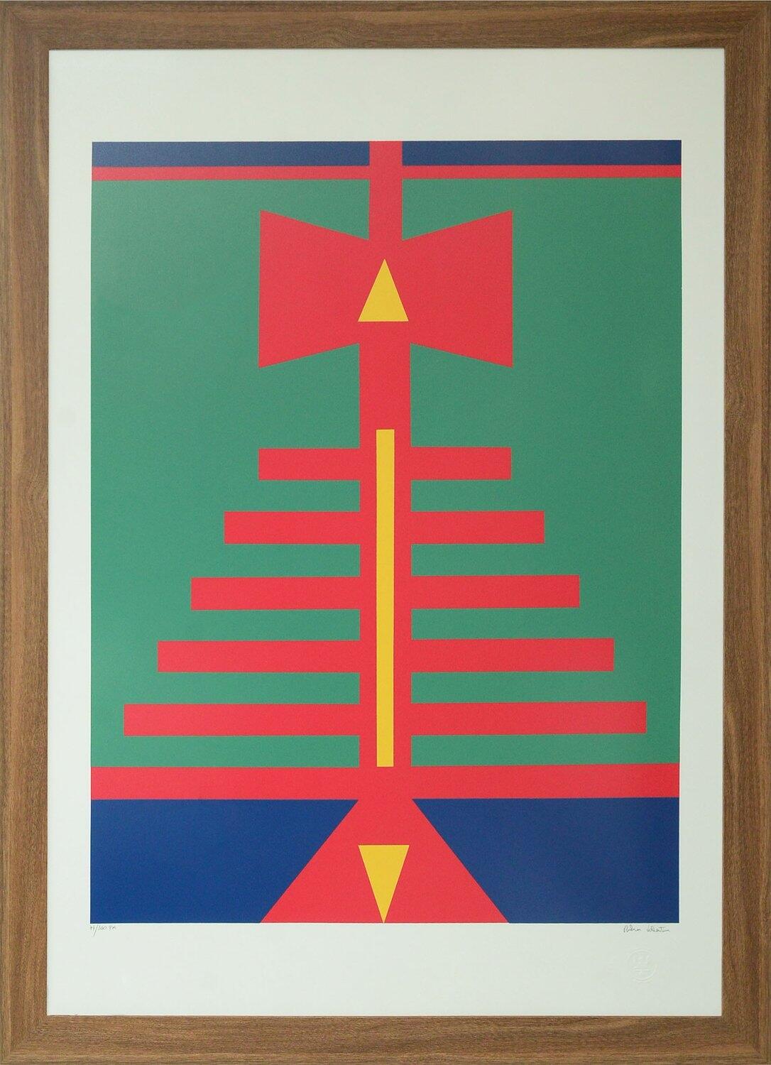 Quadro pronto com Gravura Assinada Rubem Valentim 74/100PM 106 CM x 76 CM