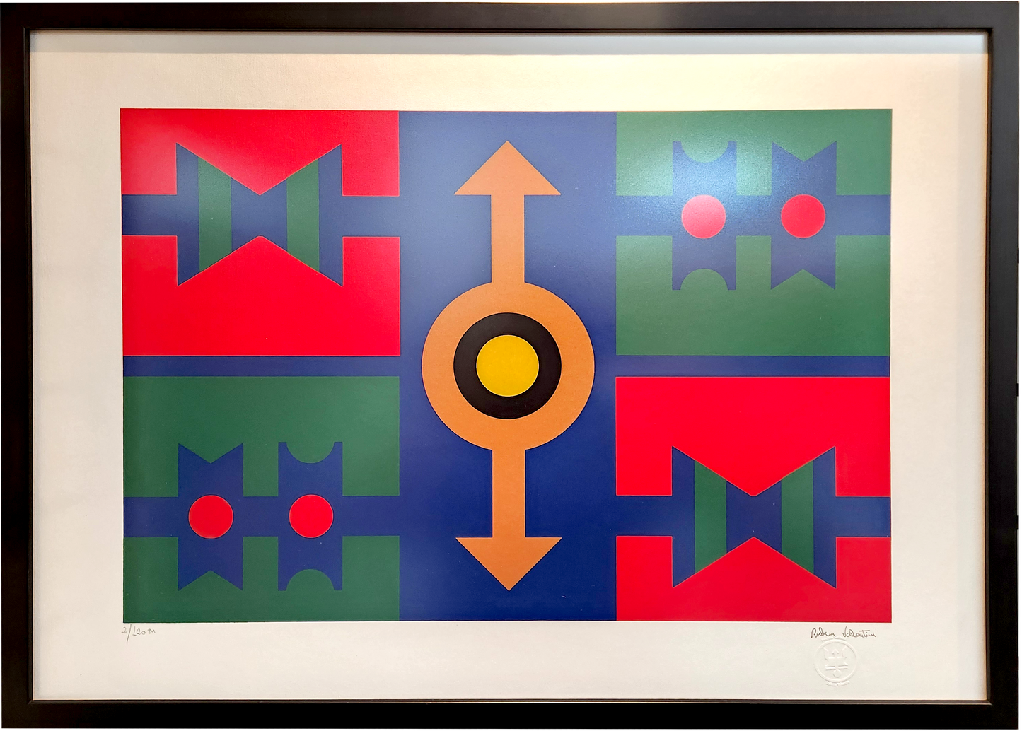 Quadro Rubem Valentim Gravura - Emblema 52x72 cm