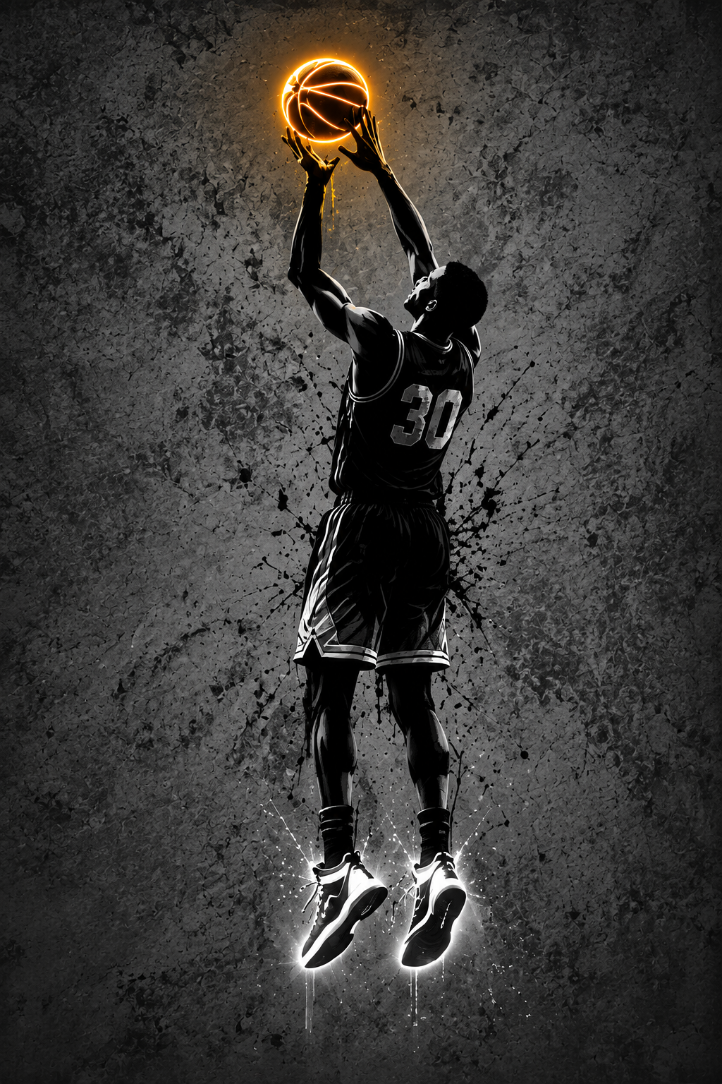 Quadro Basquete Neon Jump