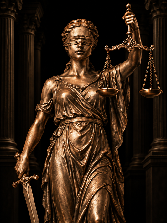 Quadro Deusa da Justiça Colunas Clássicas