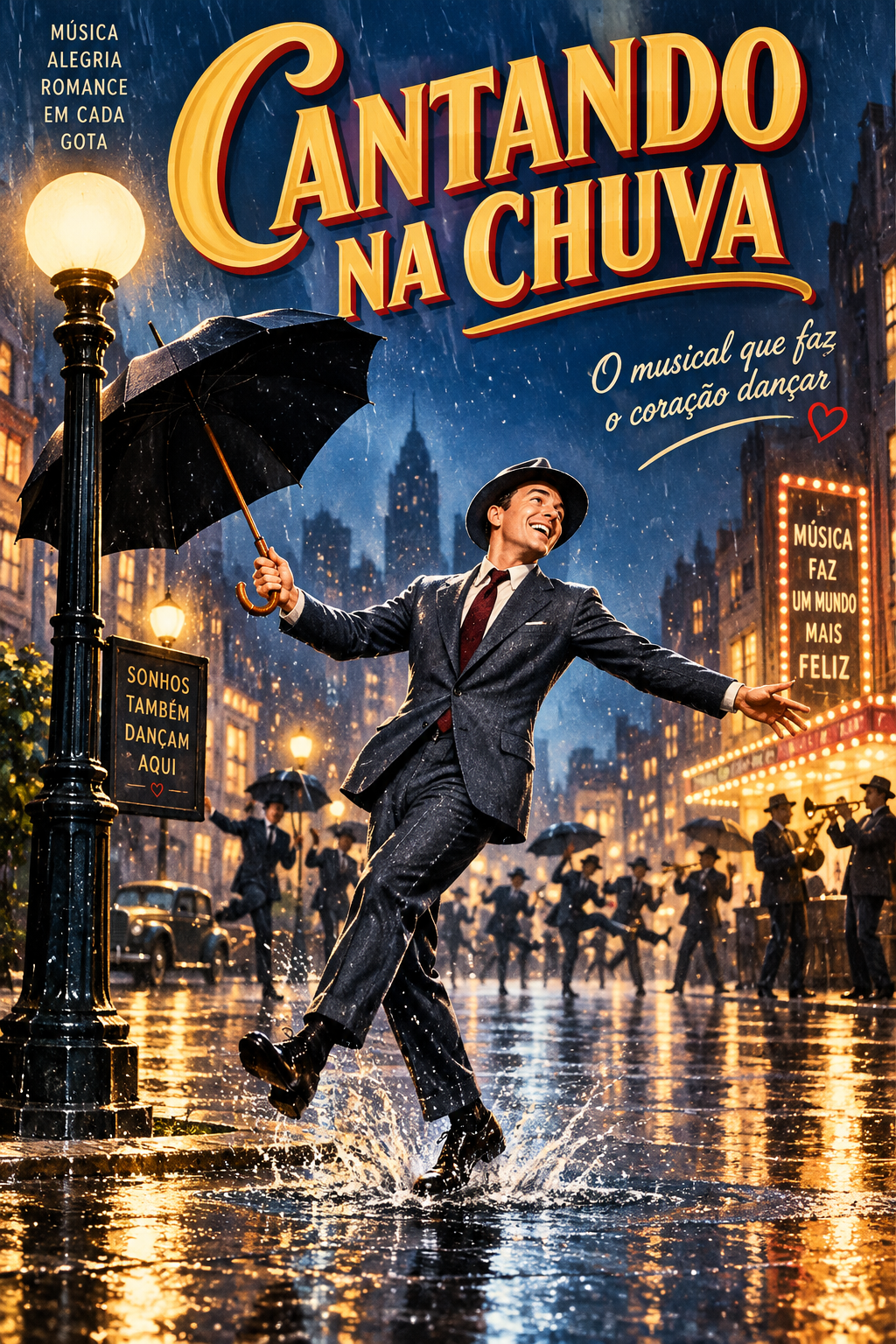 Quadro Cantando na Chuva
