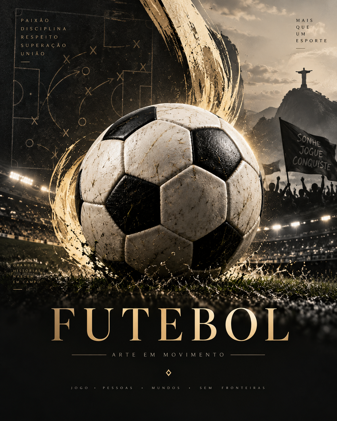 Quadro Futebol Arte em Movimento