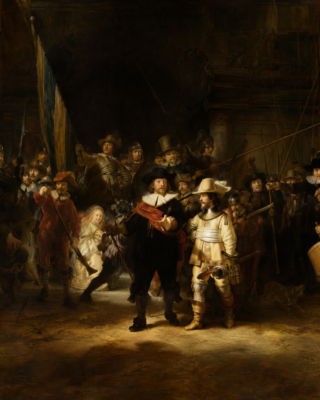 Quadro A Ronda Noturna de Rembrandt