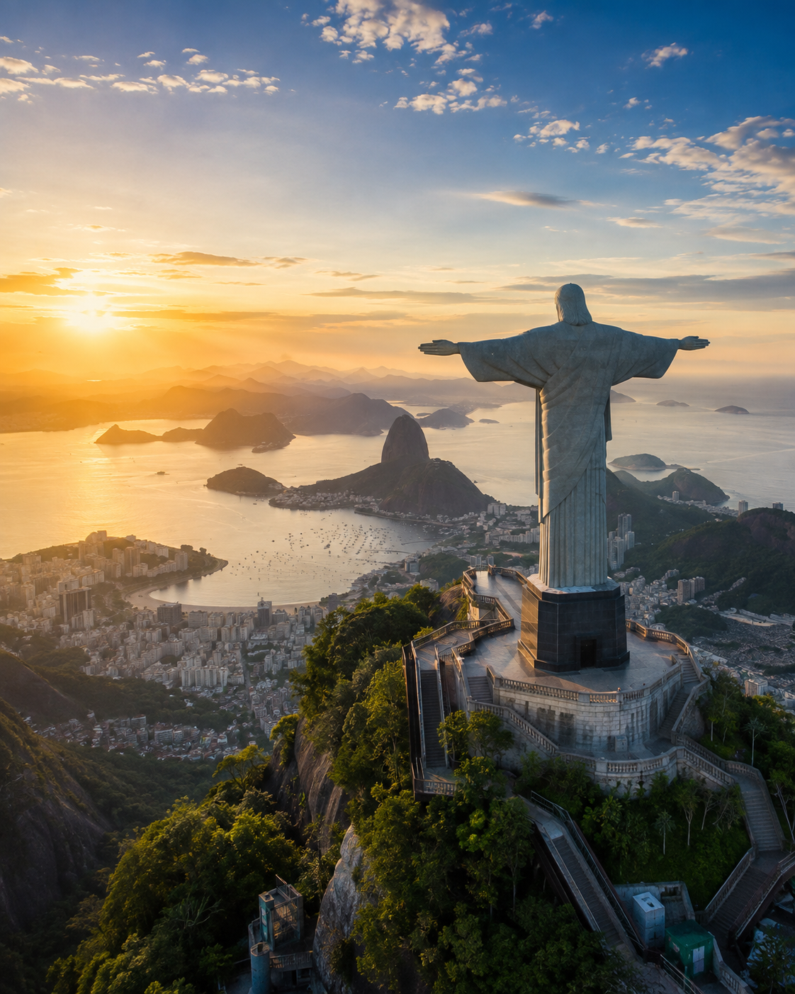 Quadro Nascer do Sol no Cristo Redentor