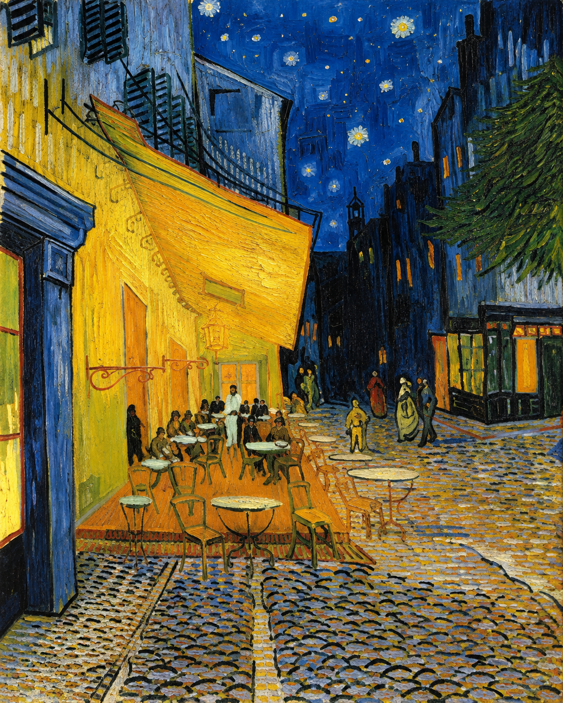 Quadro Noite Estrelada Sobre o Café
