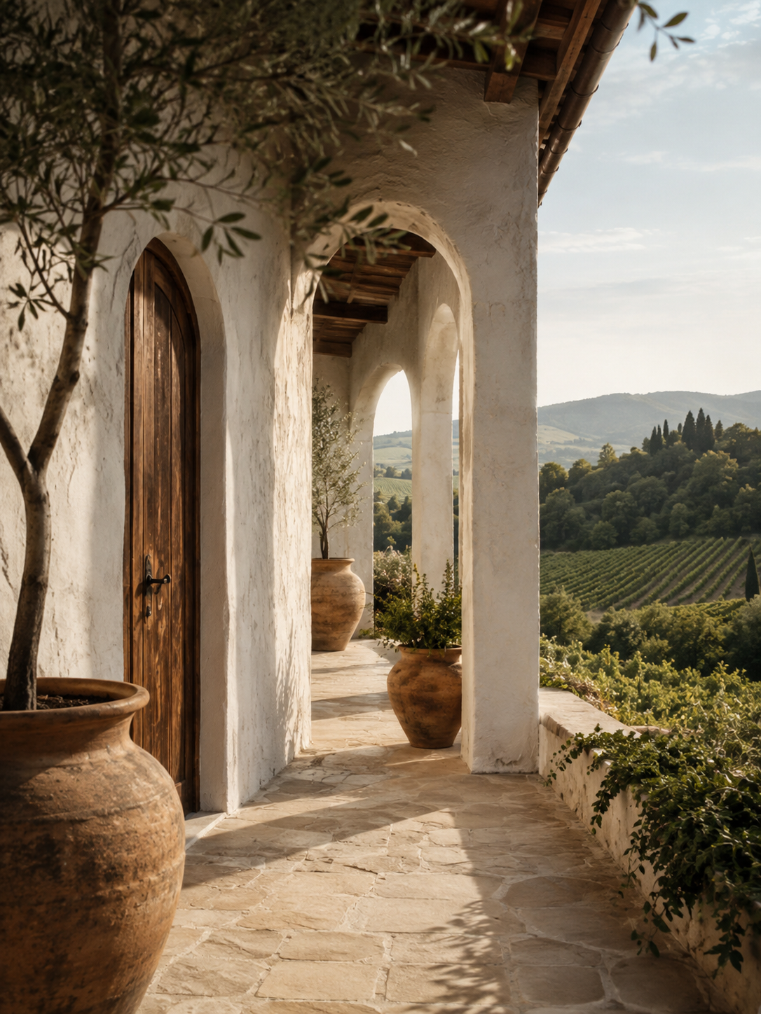 Quadro Paisagem Toscana com Vinhedos
