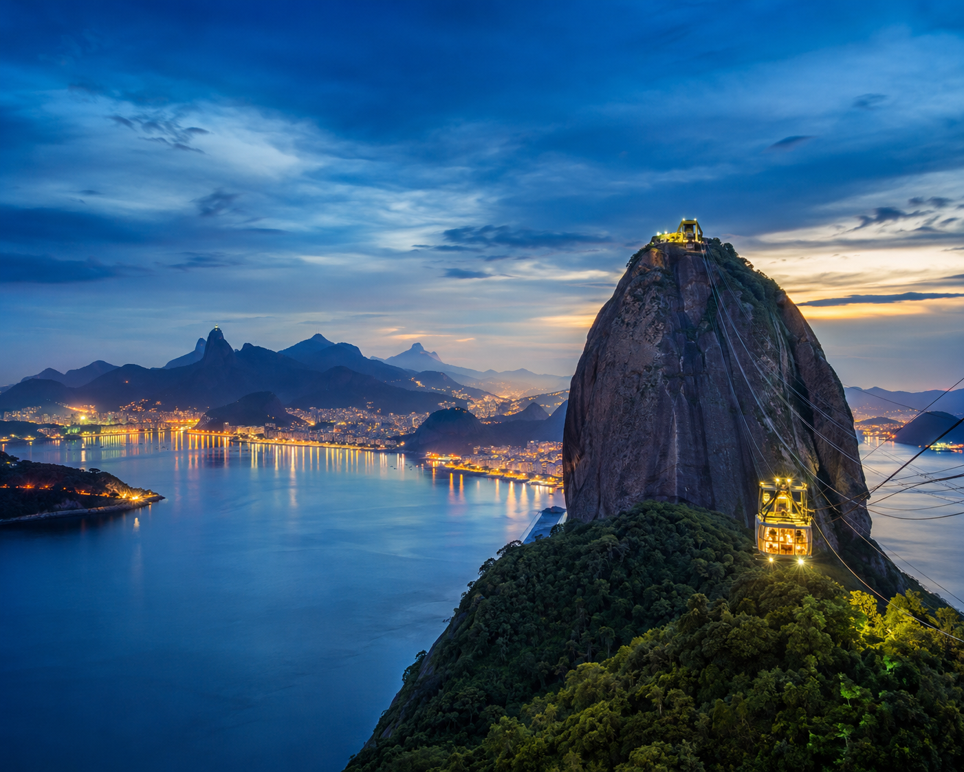 Quadro Decorativo Pão de Açúcar ao Entardecer