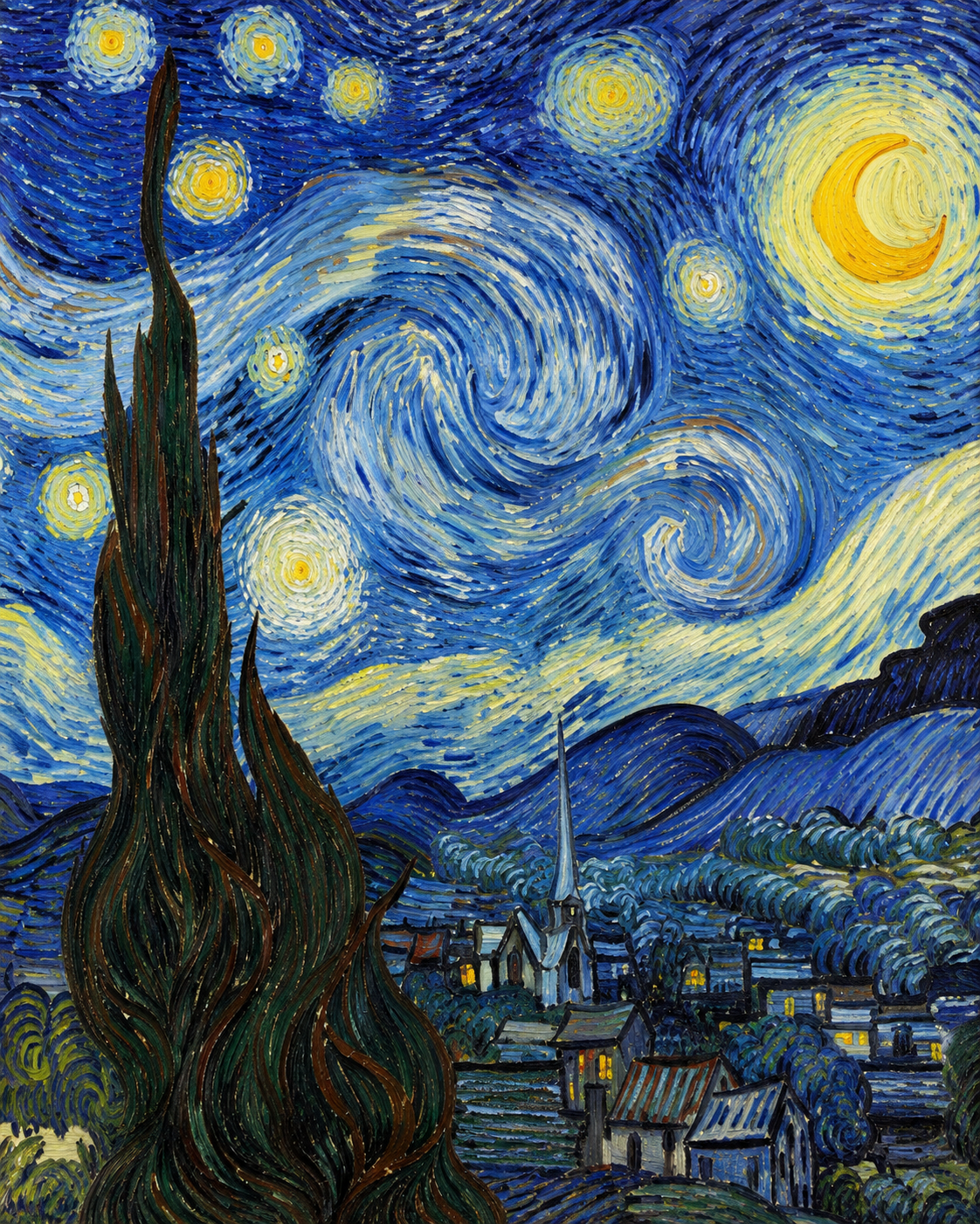 Quadro Noite Estrelada de Vincent van Gogh
