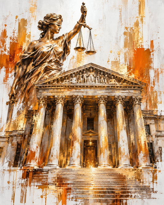 Quadro Arte Jurídica Dourada