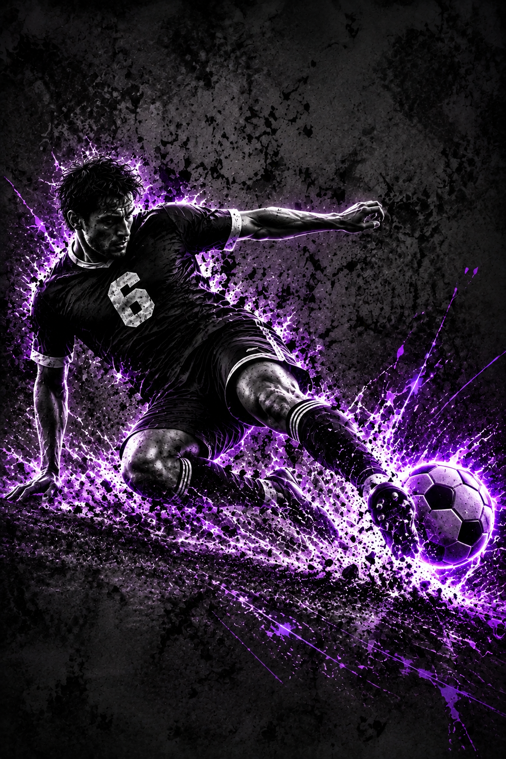 Quadro Futebol Neon Chute