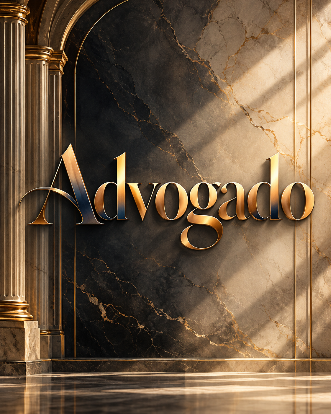 Quadro Advogado Dourado