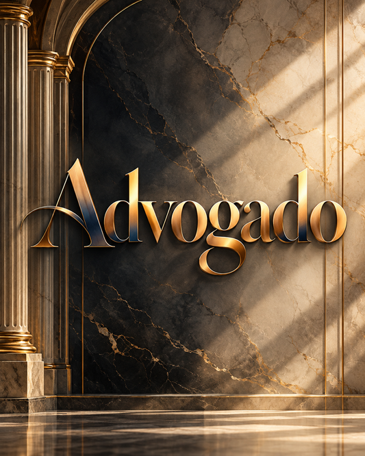 Quadro Advogado Dourado