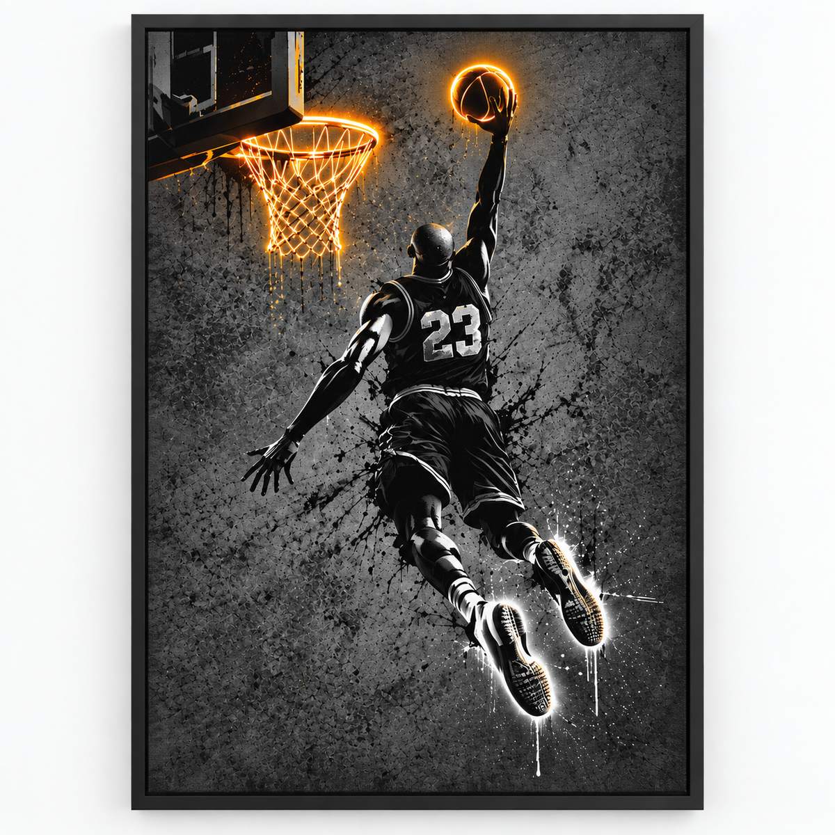 Quadro Basquete Neon Dunk