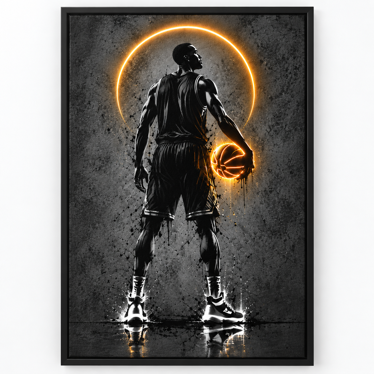 Quadro Basquete Neon Player