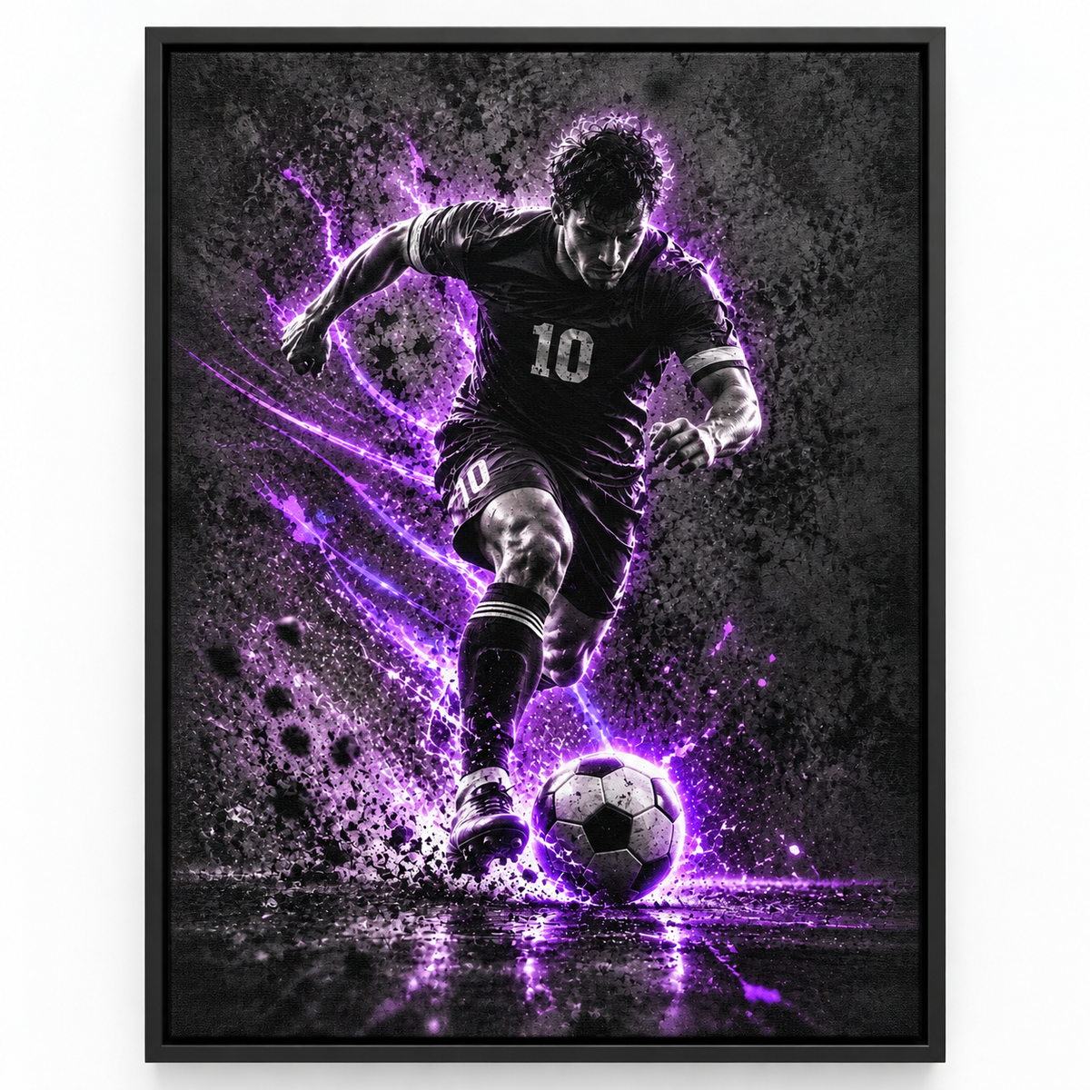 Quadro Futebol Neon Player