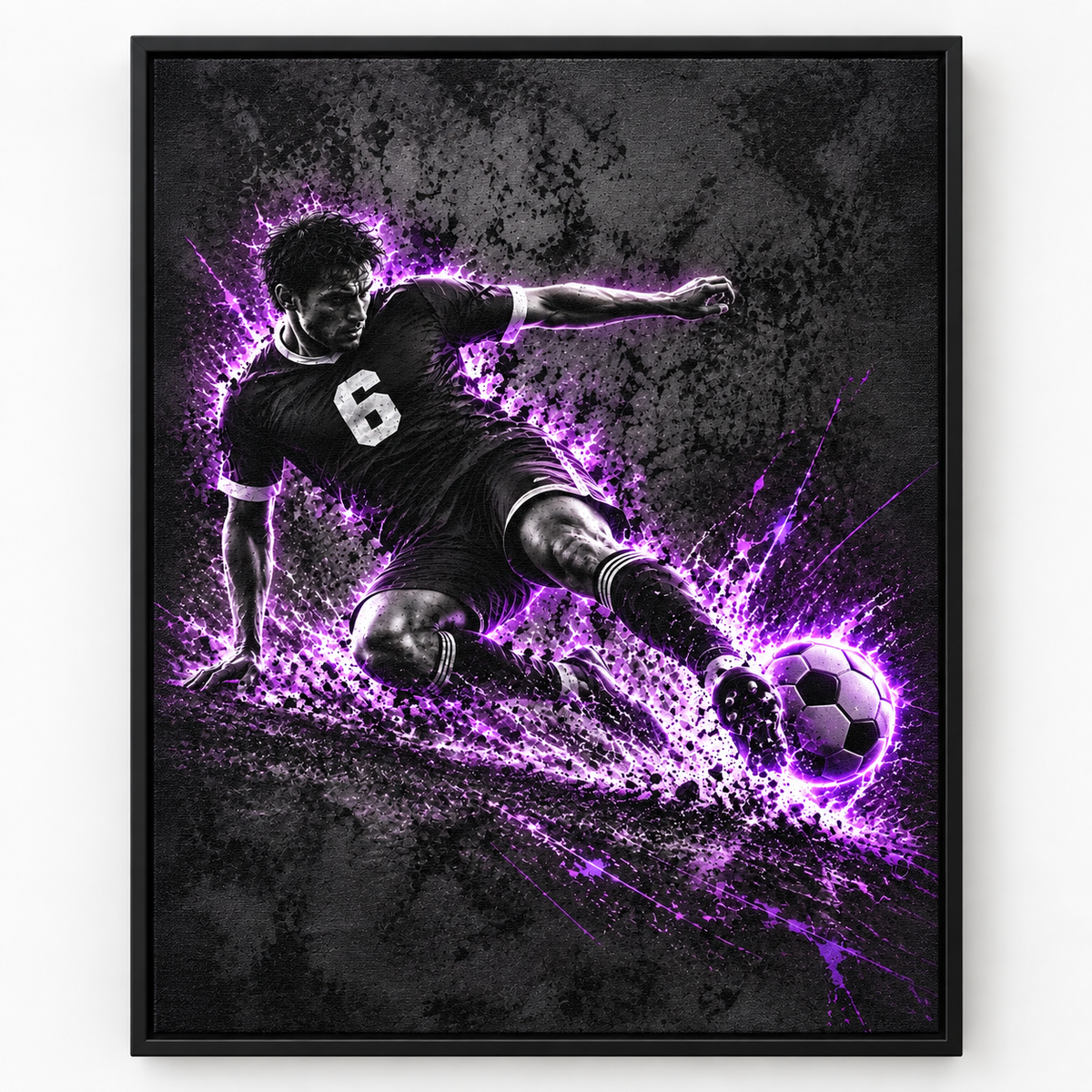 Quadro Futebol Neon Chute