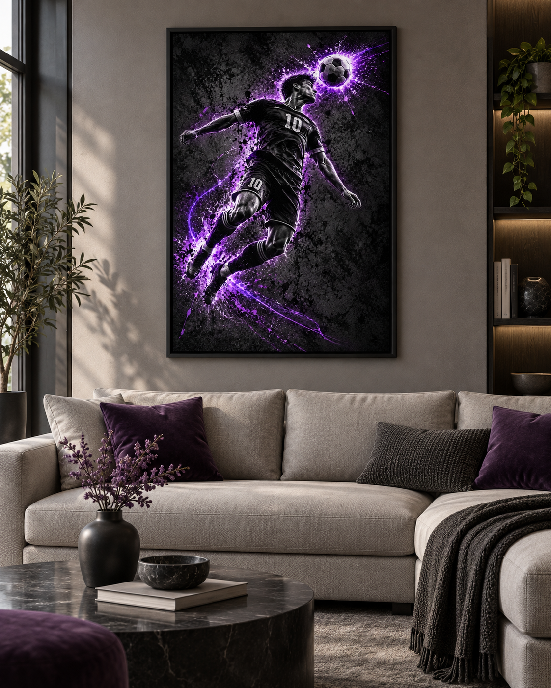 Quadro Futebol Neon 10