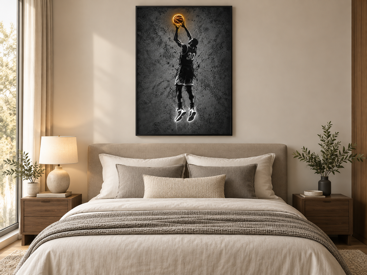 Quadro Basquete Neon Jump