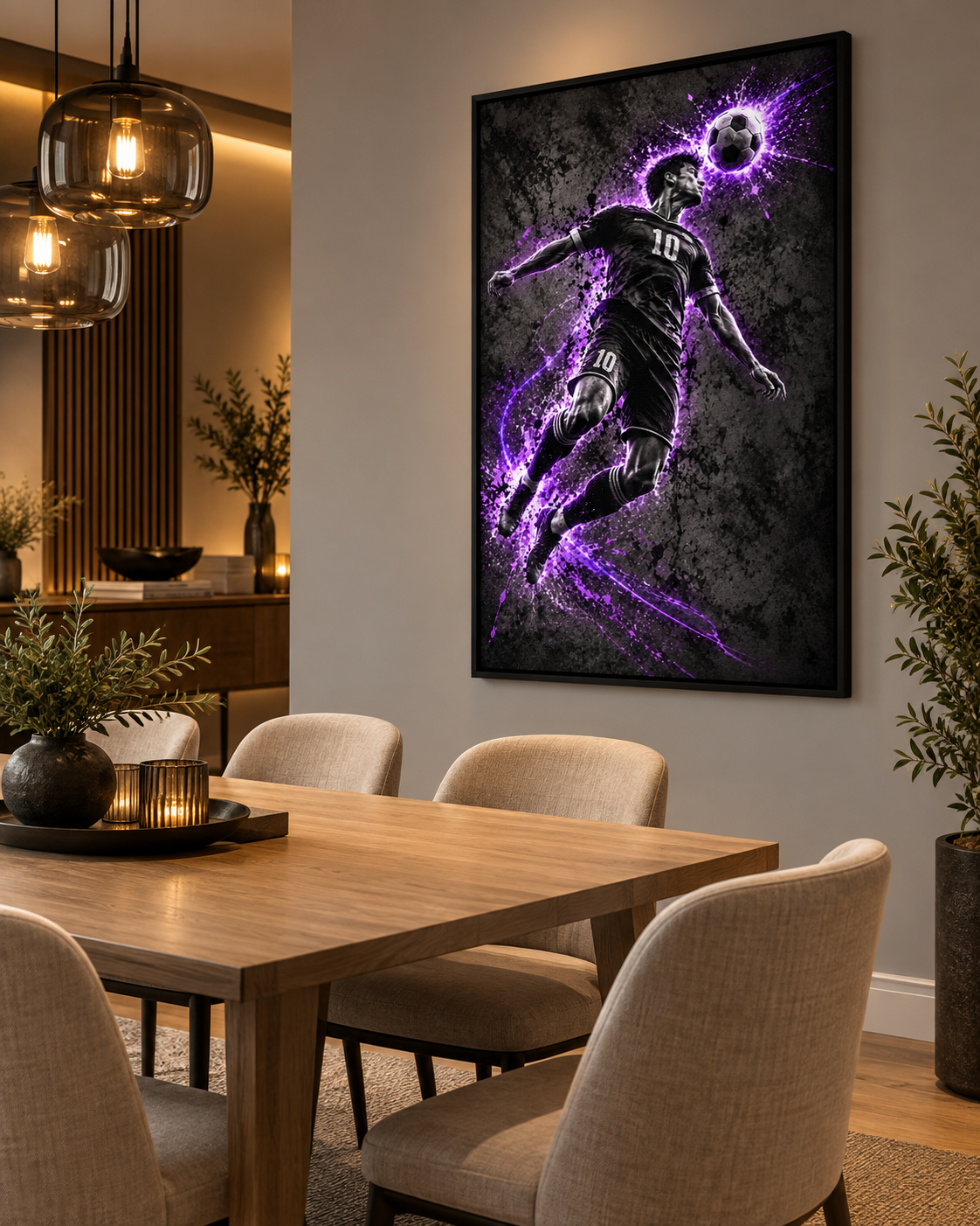 Quadro Futebol Neon 10