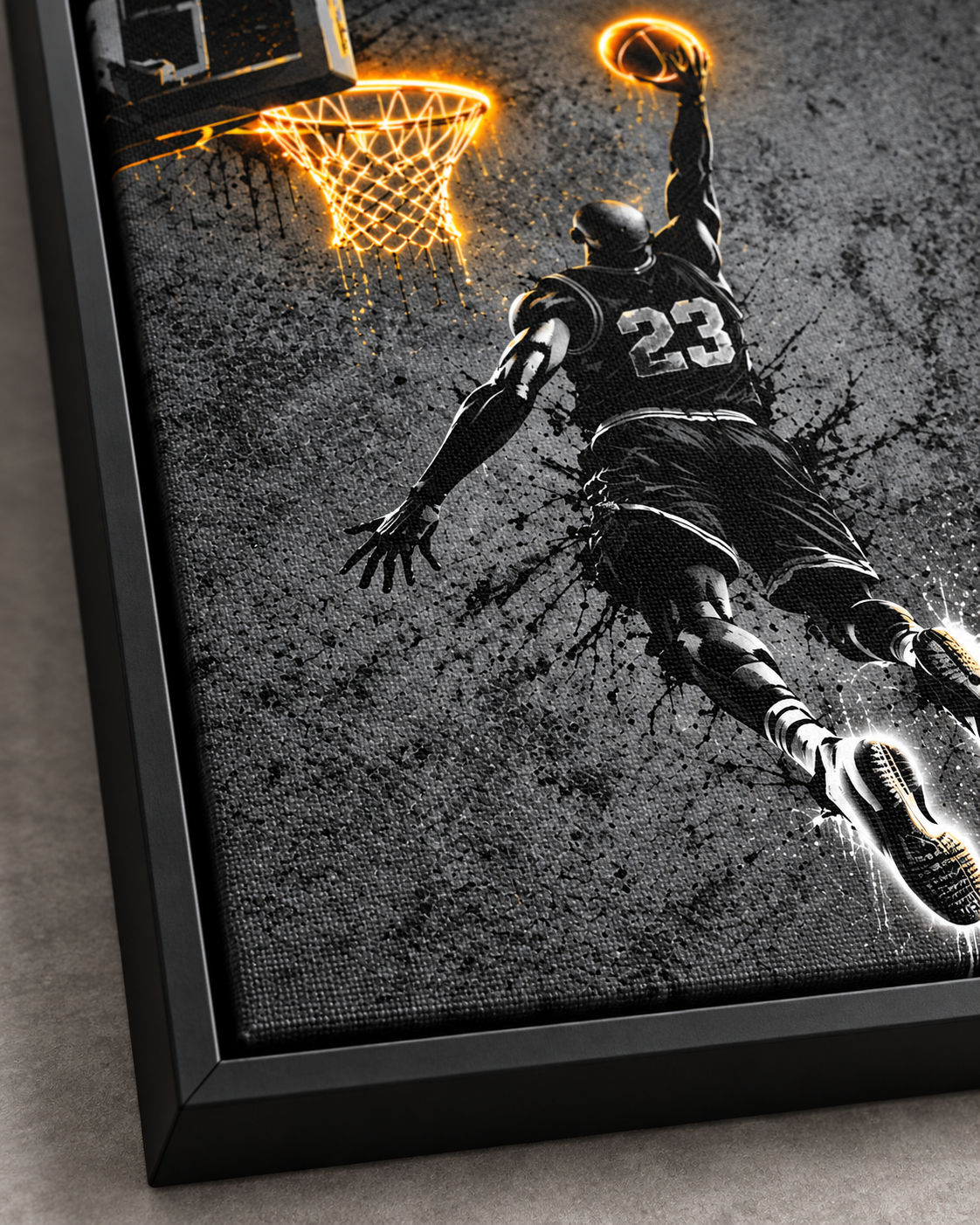 Quadro Basquete Neon Dunk