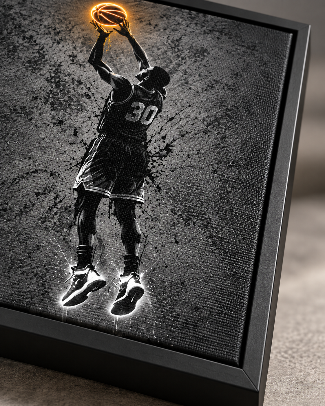 Quadro Basquete Neon Jump