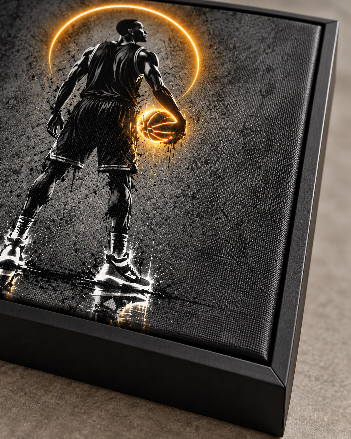 Quadro Basquete Neon Player