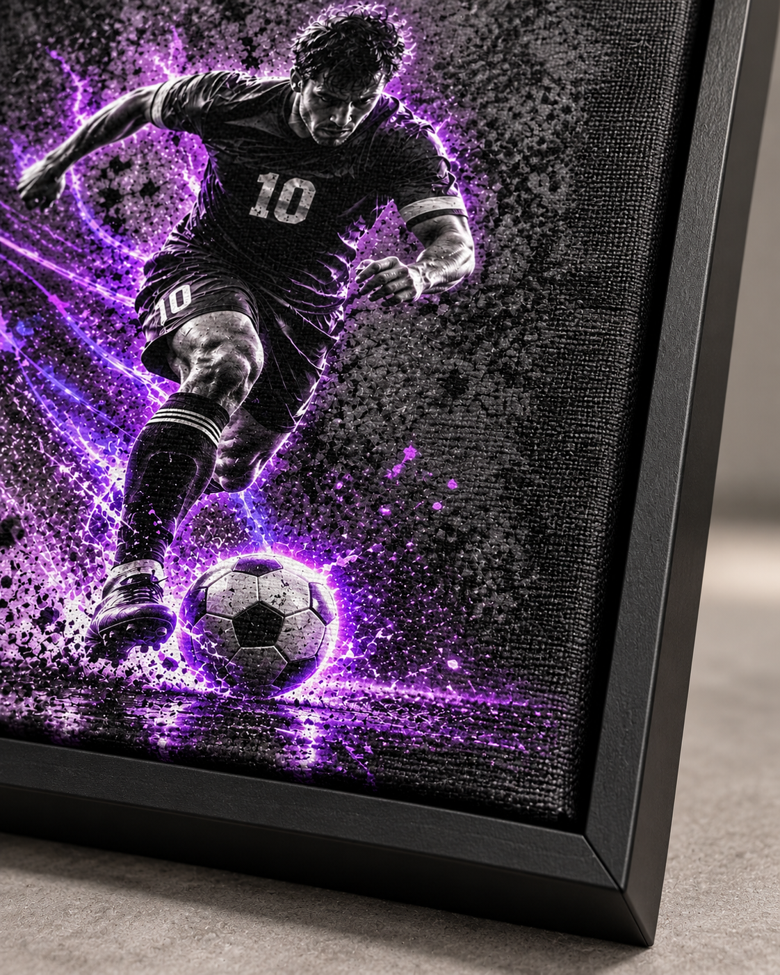 Quadro Futebol Neon Player