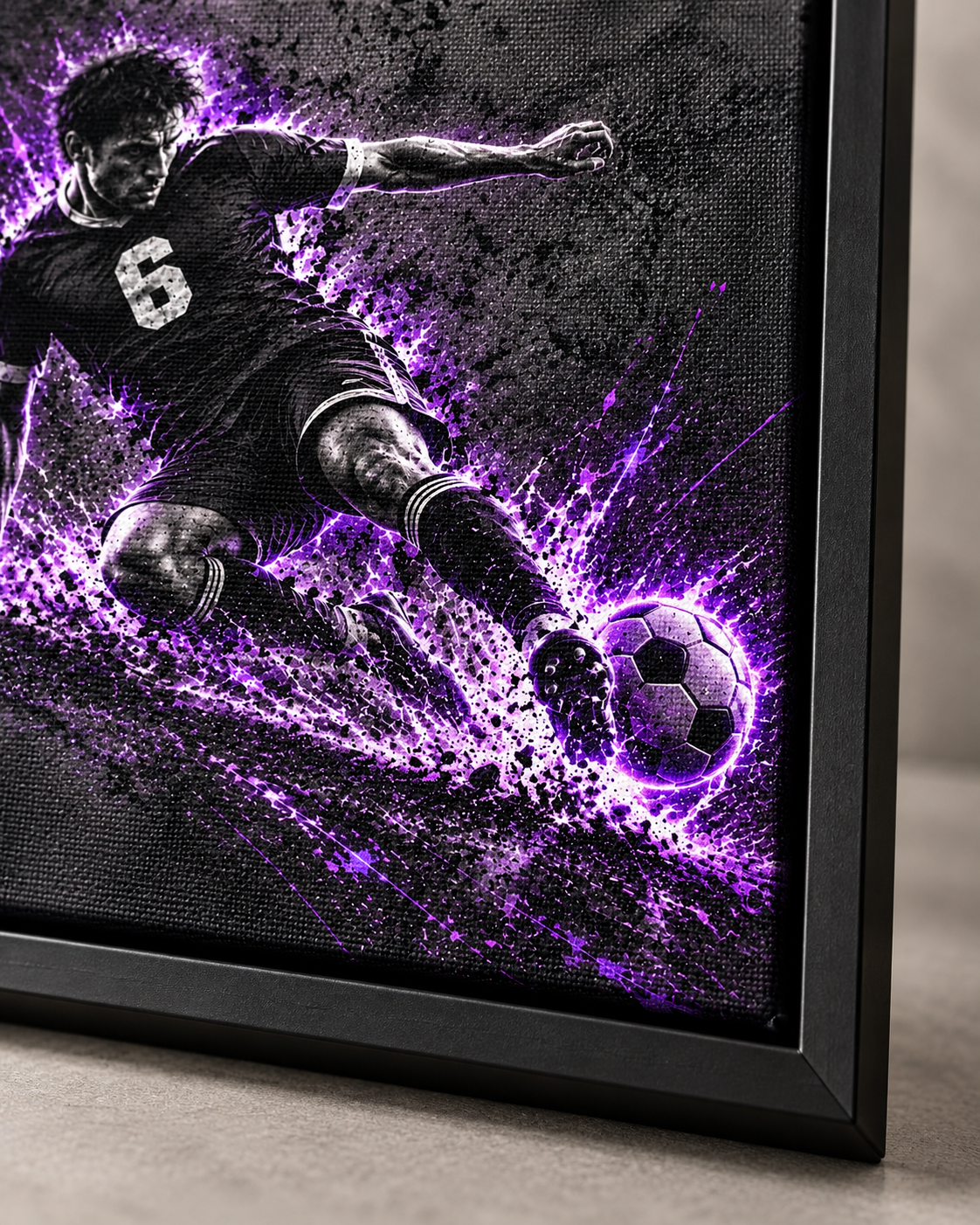 Quadro Futebol Neon Chute