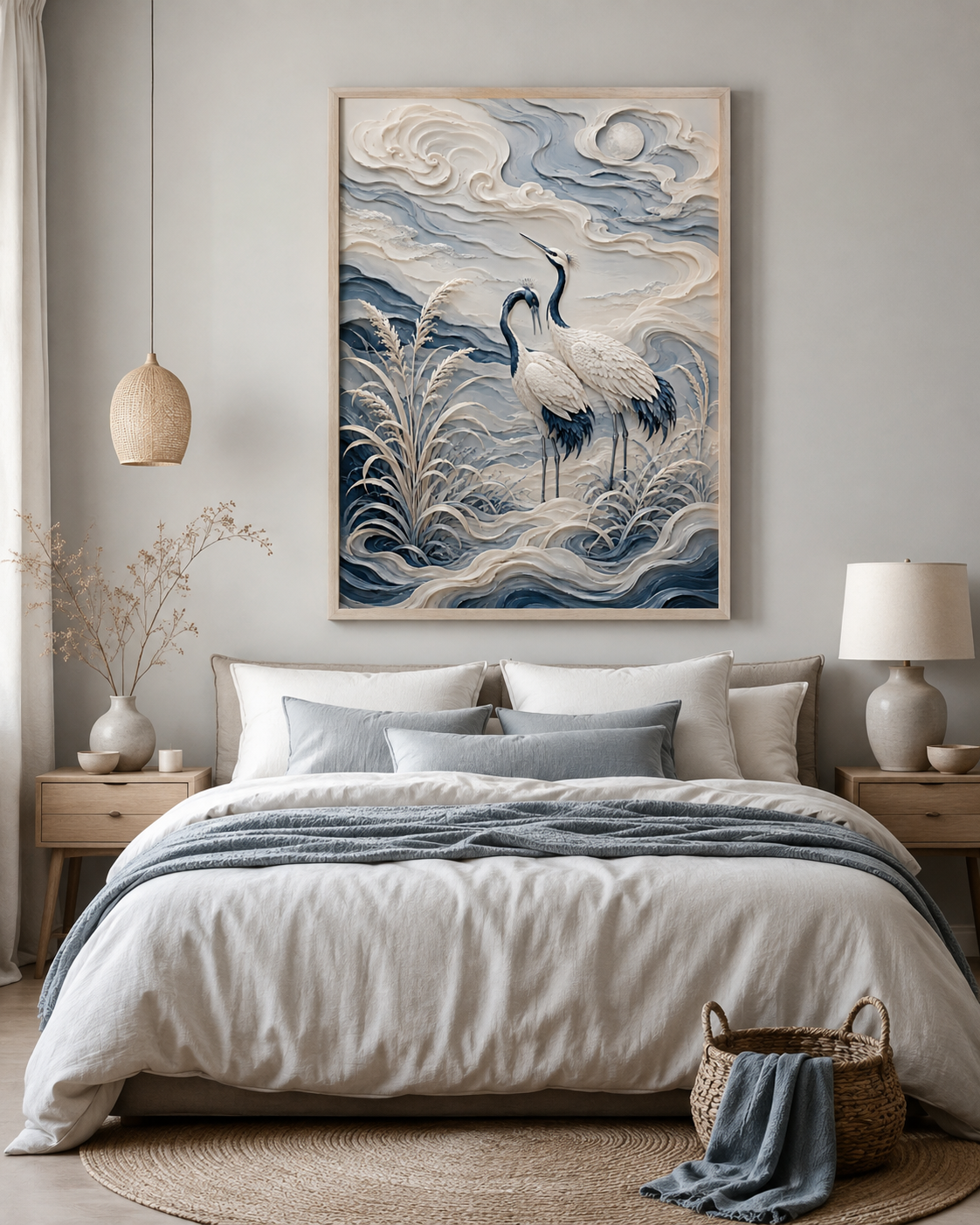 Quadro Garças ao Luar