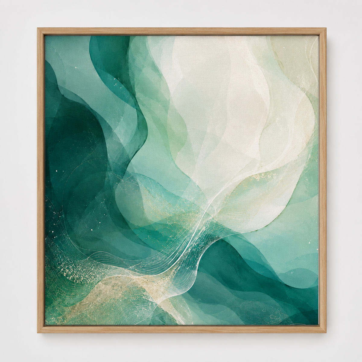 Quadro Ondas Verde-Mar