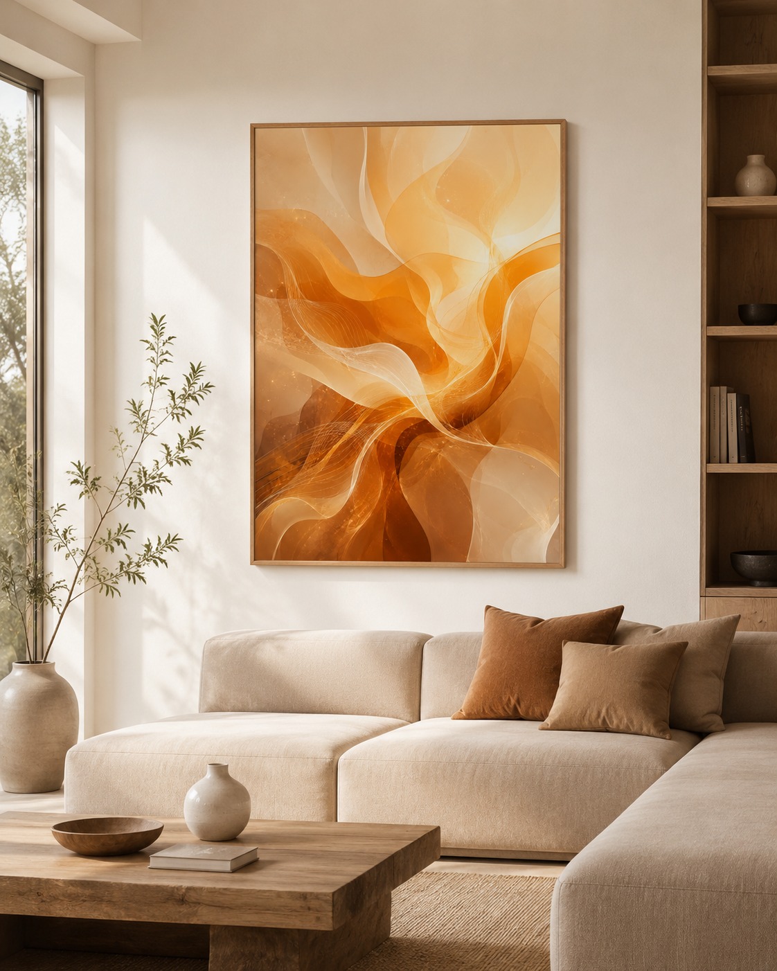 Quadro Fluxo Dourado