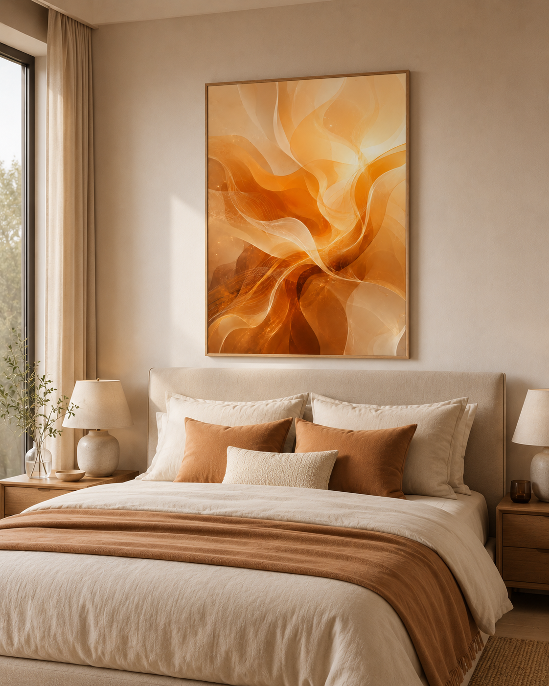 Quadro Fluxo Dourado
