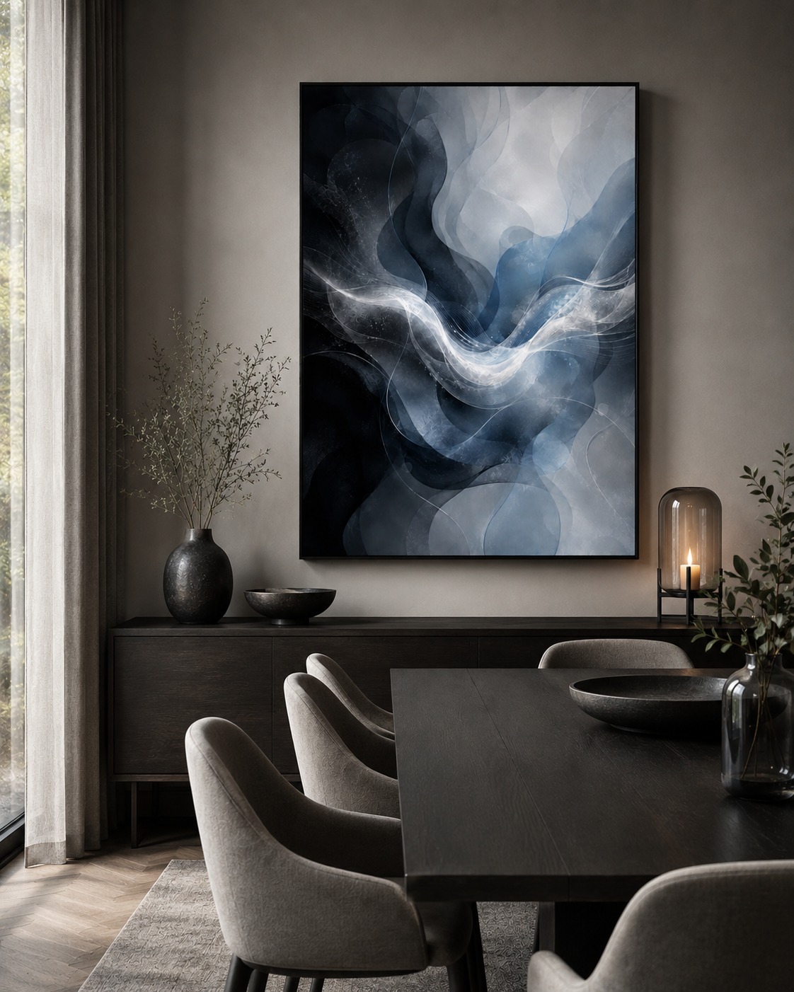 Quadro Fluxo Azul