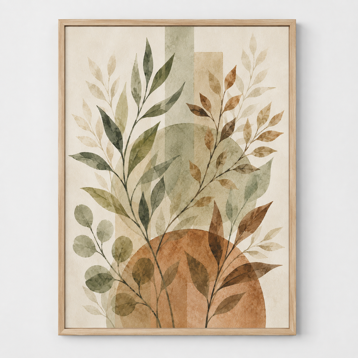 Quadro Jardim em Tons Terrosos