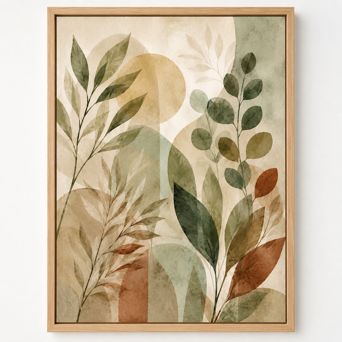 Quadro Jardim de Formas Orgânicas Fine Art